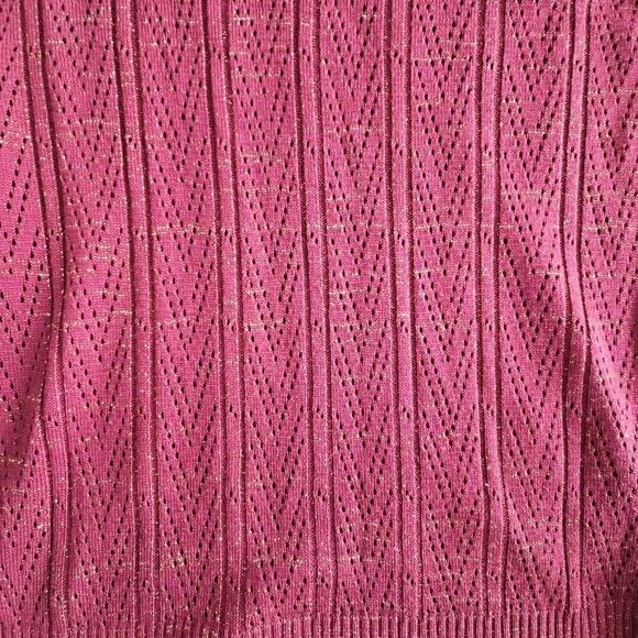 Cowl Neck Glitter Sweater Size 14/16 Ribbed Purple Long Sleeve Boho Y2K Luxe AS - Picture 9 of 15